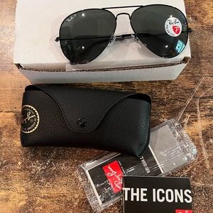 NEW Ray-Ban Classic Polarized Aviator Sunglasses
